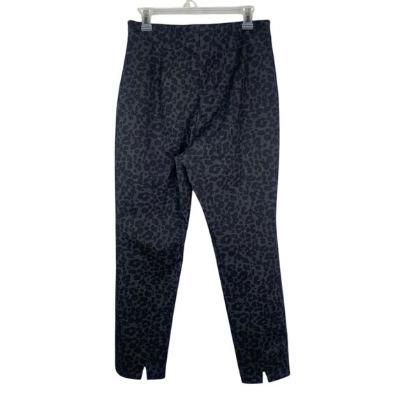 Brooks Brothers Charcoal Gray Black Leopard Print Ponte Pants SZ 14 - Picture 5 of 8